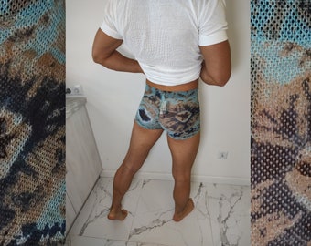 BODY ART Boxer-Briefs Underwear Little Net Transparent Bottom New size 7