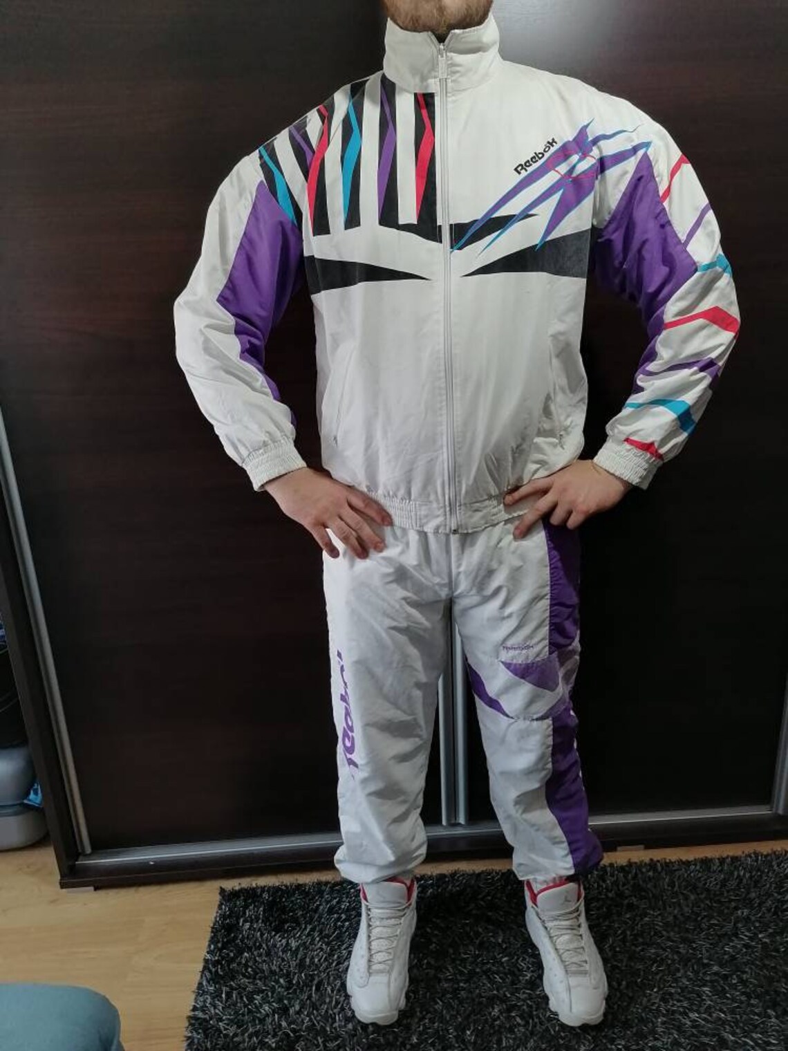 reebok tracksuit blue