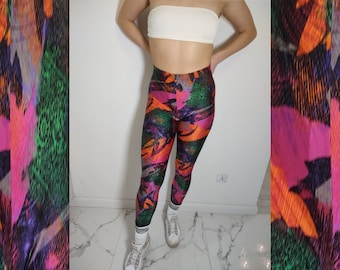 ASICS Leggings Vintage Colourfully Spandex size XL