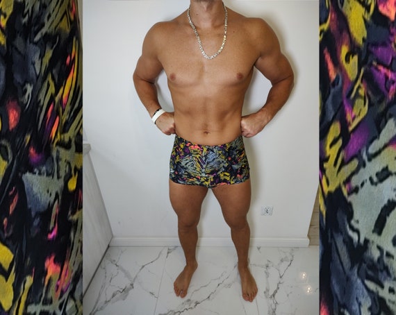 SPEEDO Swim Trunks Vintage Import Deadstock Swimwear Boxer Brief Spandex 90s y2k