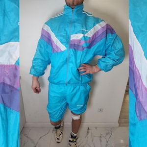 ADIDAS Tracksuit Vintage Nylon Shellsuit Shorts 80s