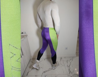 Leggings NIKE vintage violet brillant élasthanne 1992 taille S