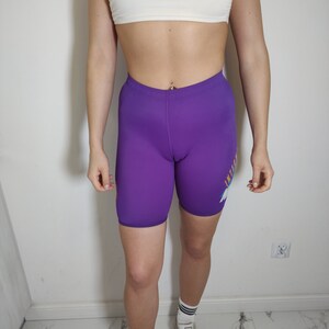 NIKE International Biker Shorts vintage violet court leggings années 90 image 2