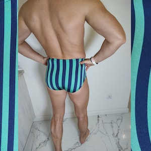 Zwembroek Vintage Stripes Shiny 1990 maat 7