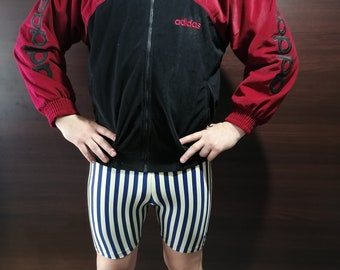 ADIDAS Moletom Vintage Crew Neck Zip Fleece 70s