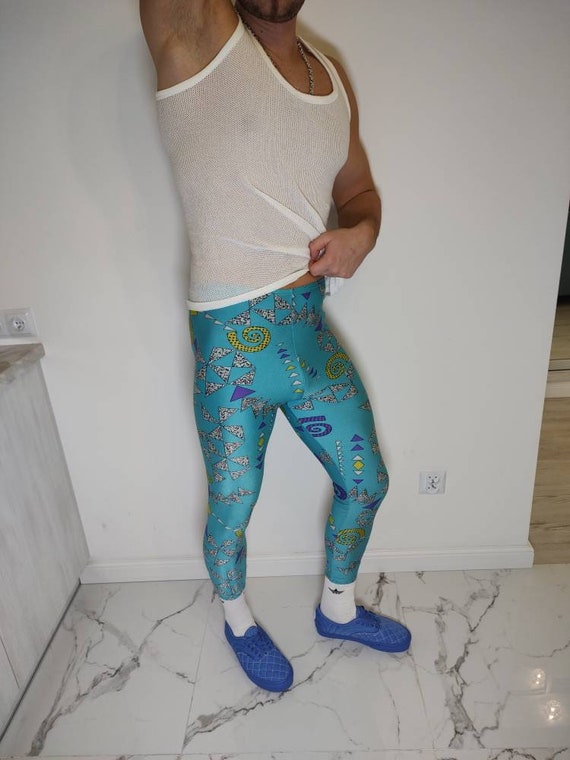 M| Leggings Vintage Colourfully Rarity Oldschool … - image 3