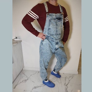 G8ONE Dungarees Overalls Vintage Jeans Suspenders 1990 size L