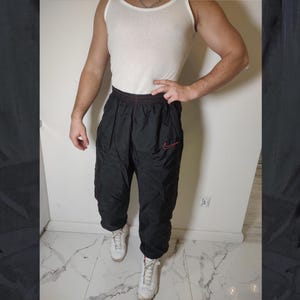 Pants Vintage Nike Black Nylon Very Rare 1992