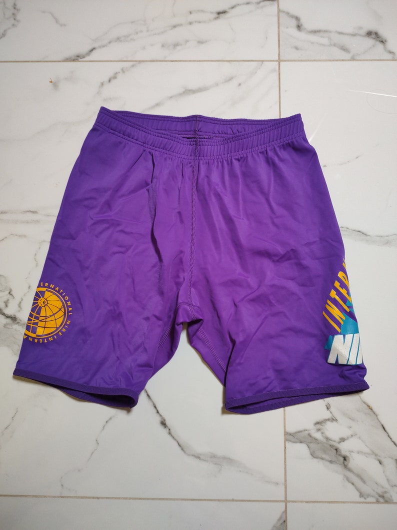 NIKE International Biker Shorts vintage violet court leggings années 90 image 9