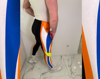 Leggings Reebok vintage des années 80 - Leggings de remise en forme rétro aux graphismes audacieux