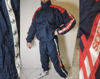 Tracksuit Vintage ADIDAS Stripe Set Rustle Shellsuit Pants 80s
