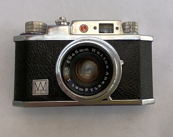 Serviced 1950s Halina 35X 35mm Film Camera in Grey - 45mm F3.5