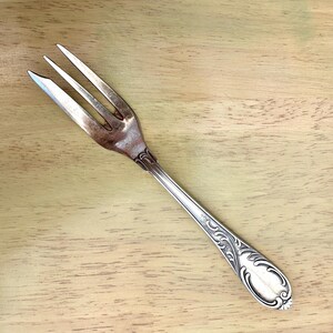 Tenedor para carne fría de plata y alpaca alemana vintage – Althoff "Silber 100"