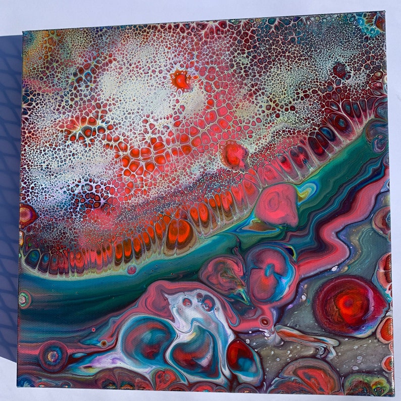 Thoughts Paint Pour on Canvas
