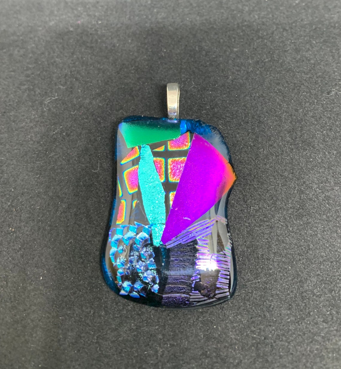 Handmade Fused Glass Pendant Etsy