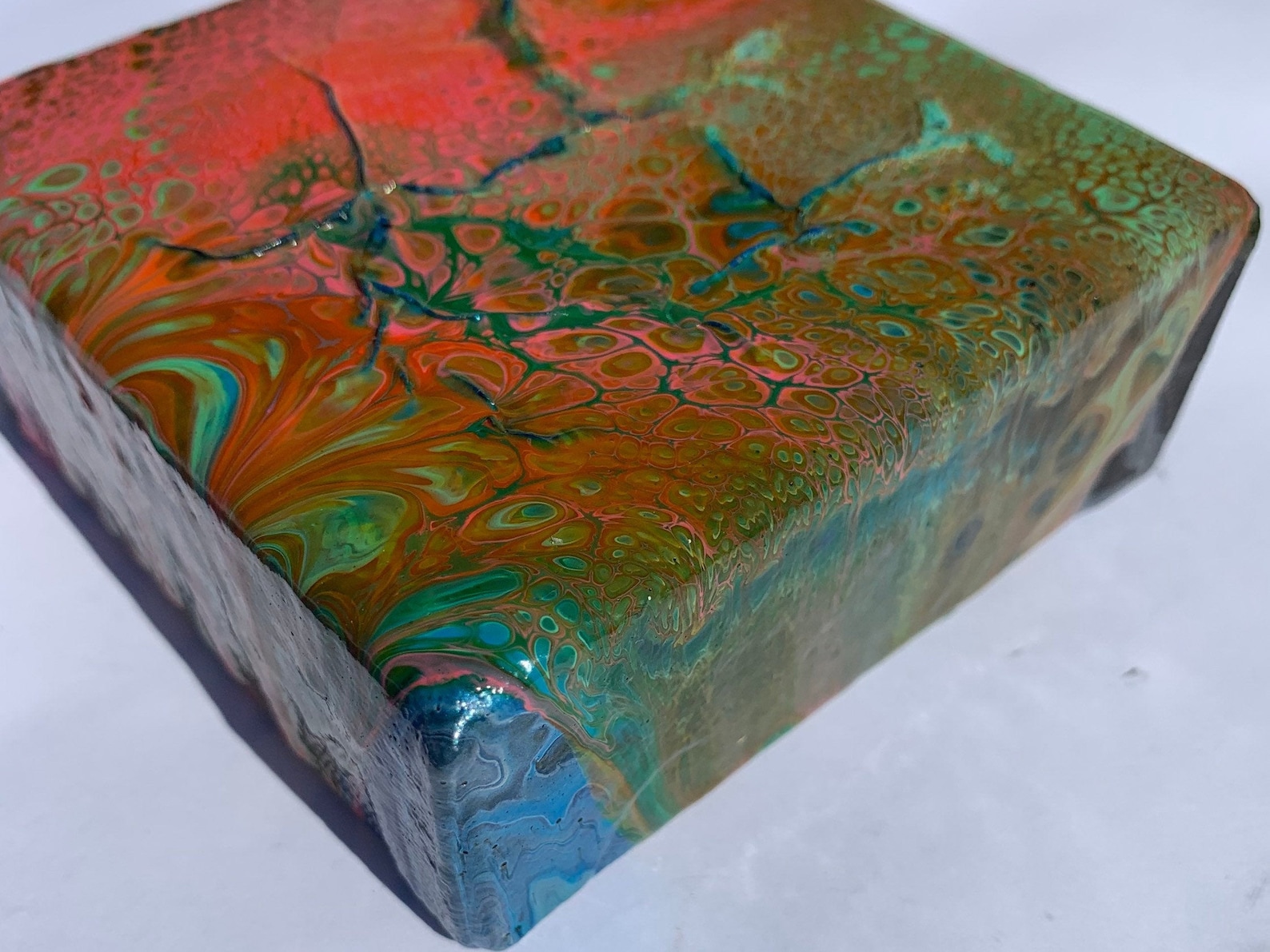 Paint Pour on Canvas. texture Etsy