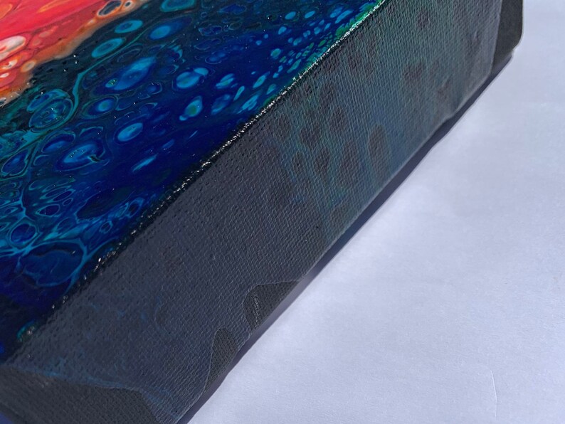 Paint Pour on Canvas shore Etsy