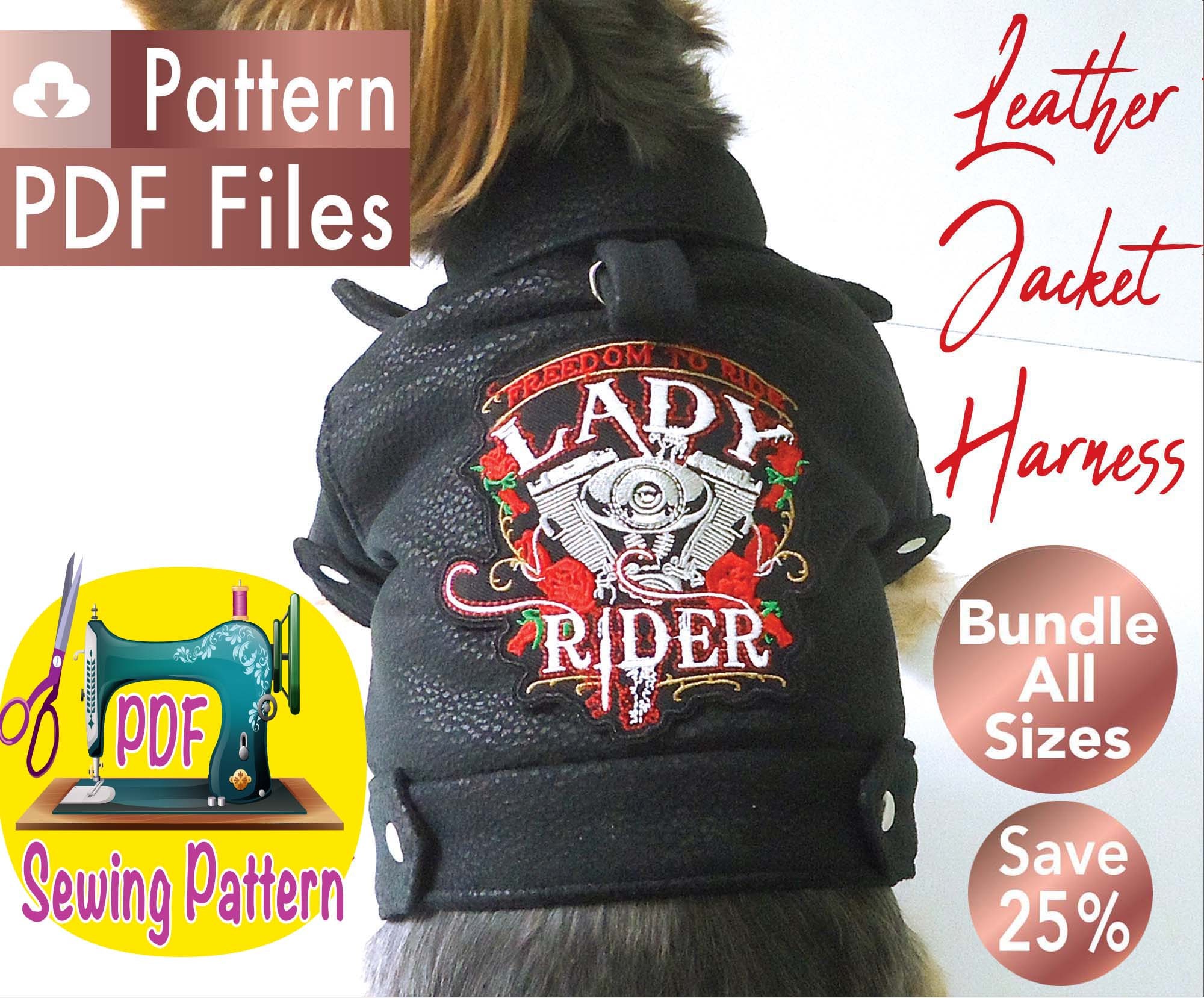 Dog leather biker vest hotsell