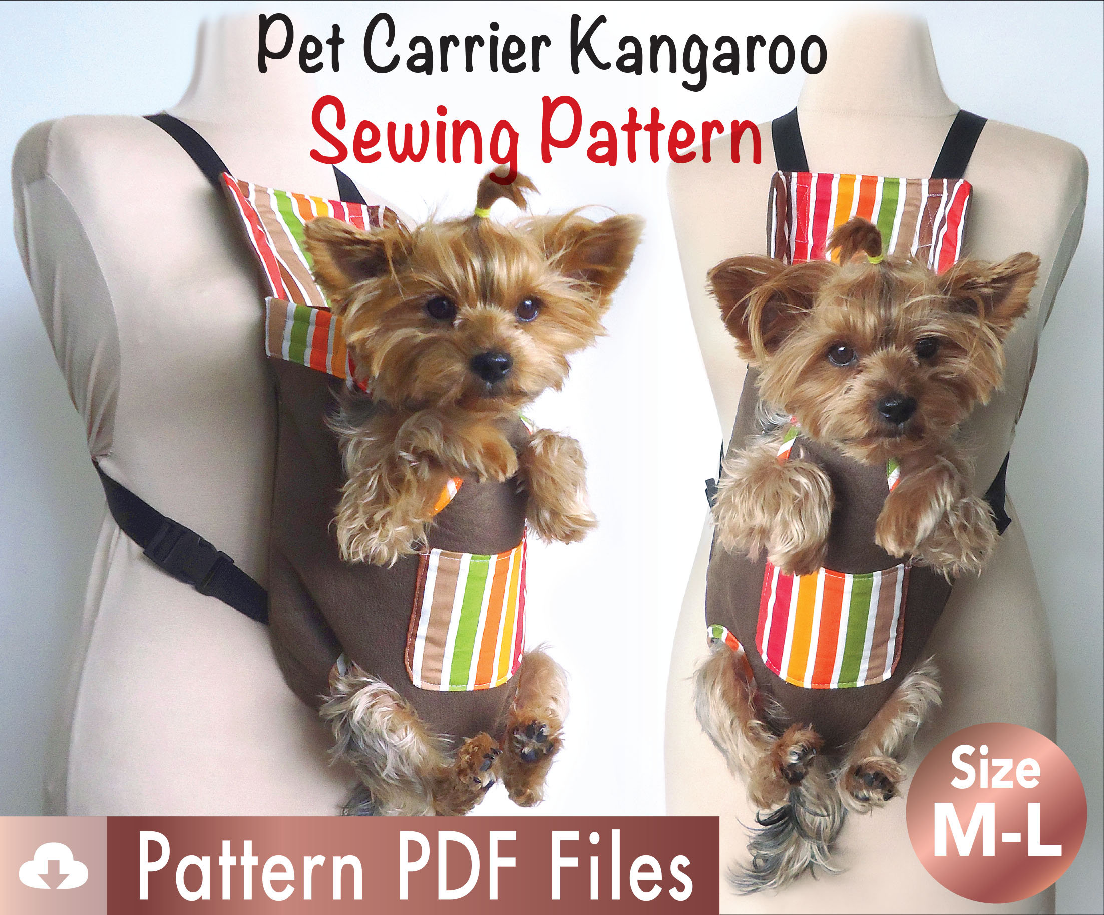 Dog Carrier Kangaroo Pattern Pet Carrier Adjustable Dog Etsy