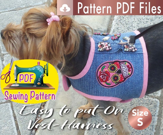 Dog Harness Pattern leather Harness With Pocket DIY Pdf Download