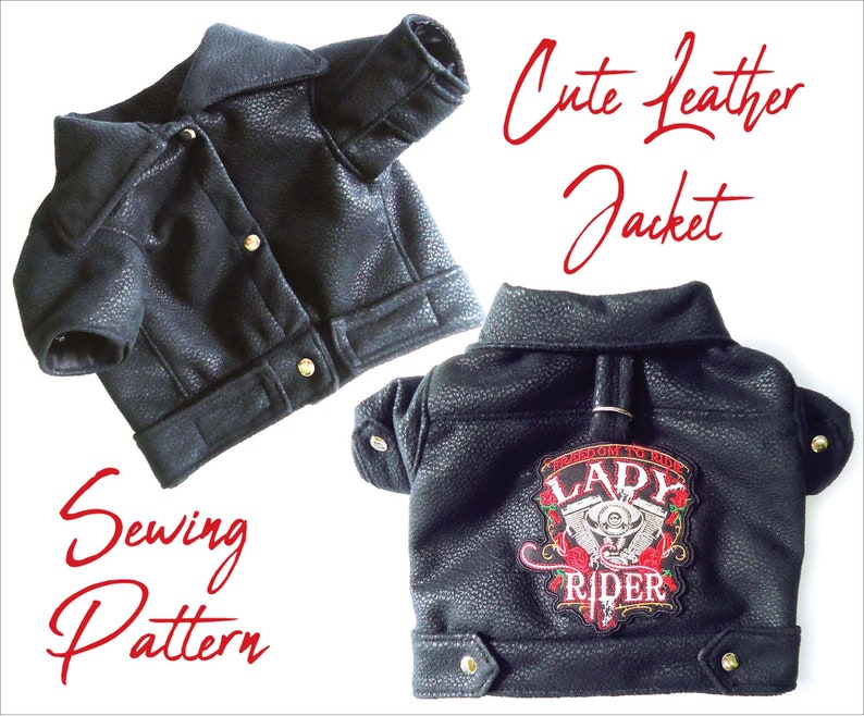 Dog Leather Jacket Pattern, Pet Jacket pattern, Dog winter clothes Pattern, dog clothes sewing pattern, Pet clothes pattern, size XXL. image 6