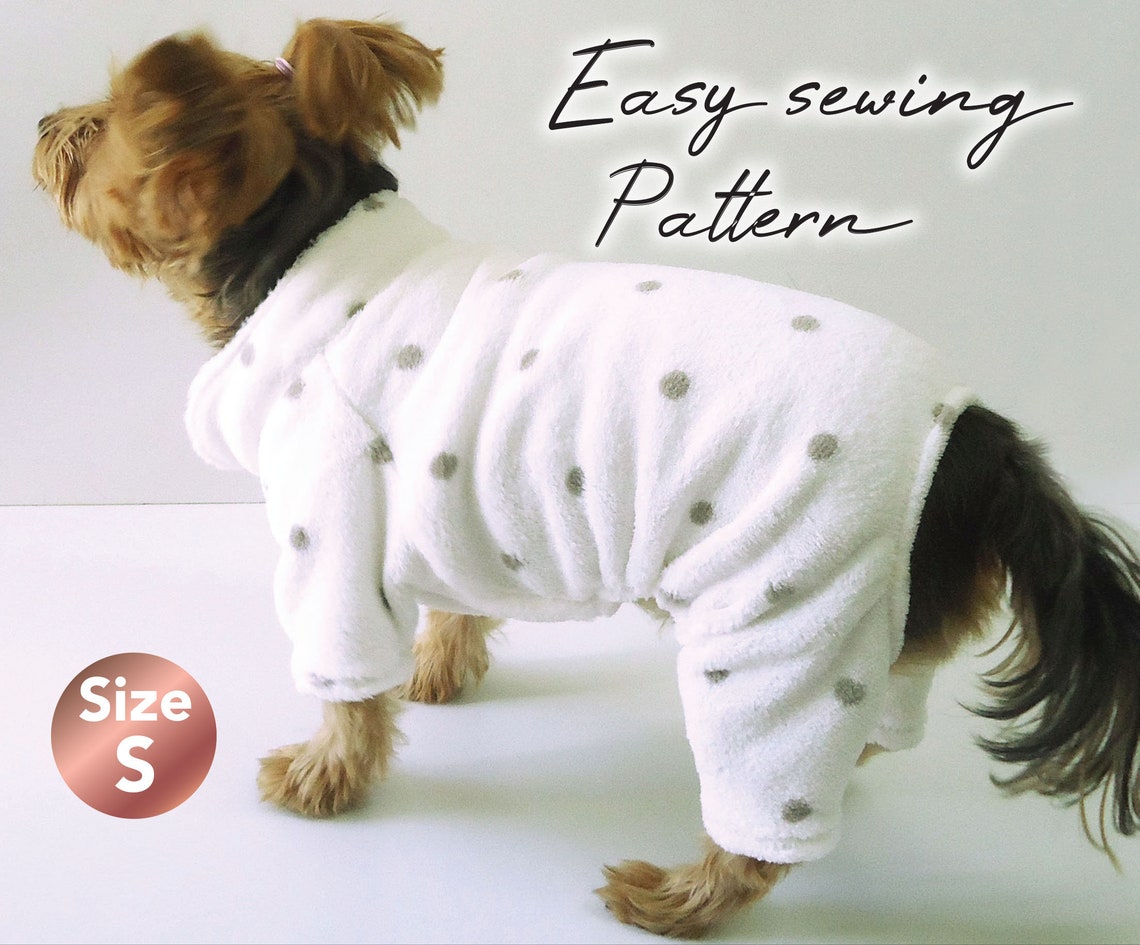 Dog Fleece Pajamas Pattern Dog Velvet Overall Pattern Small Etsy