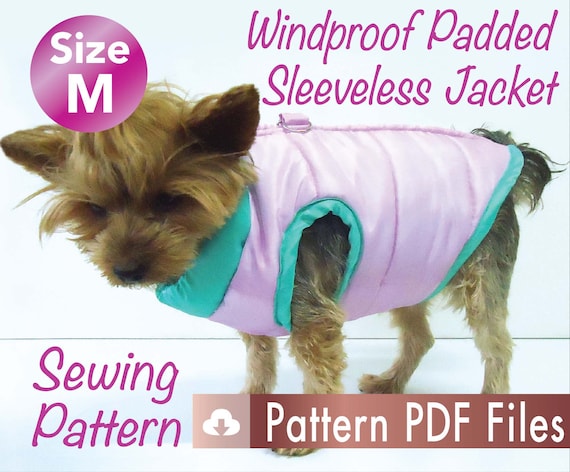 Dog Windproof Jacket Sewing Pattern, Padded Winter Vest (PDF Pattern)