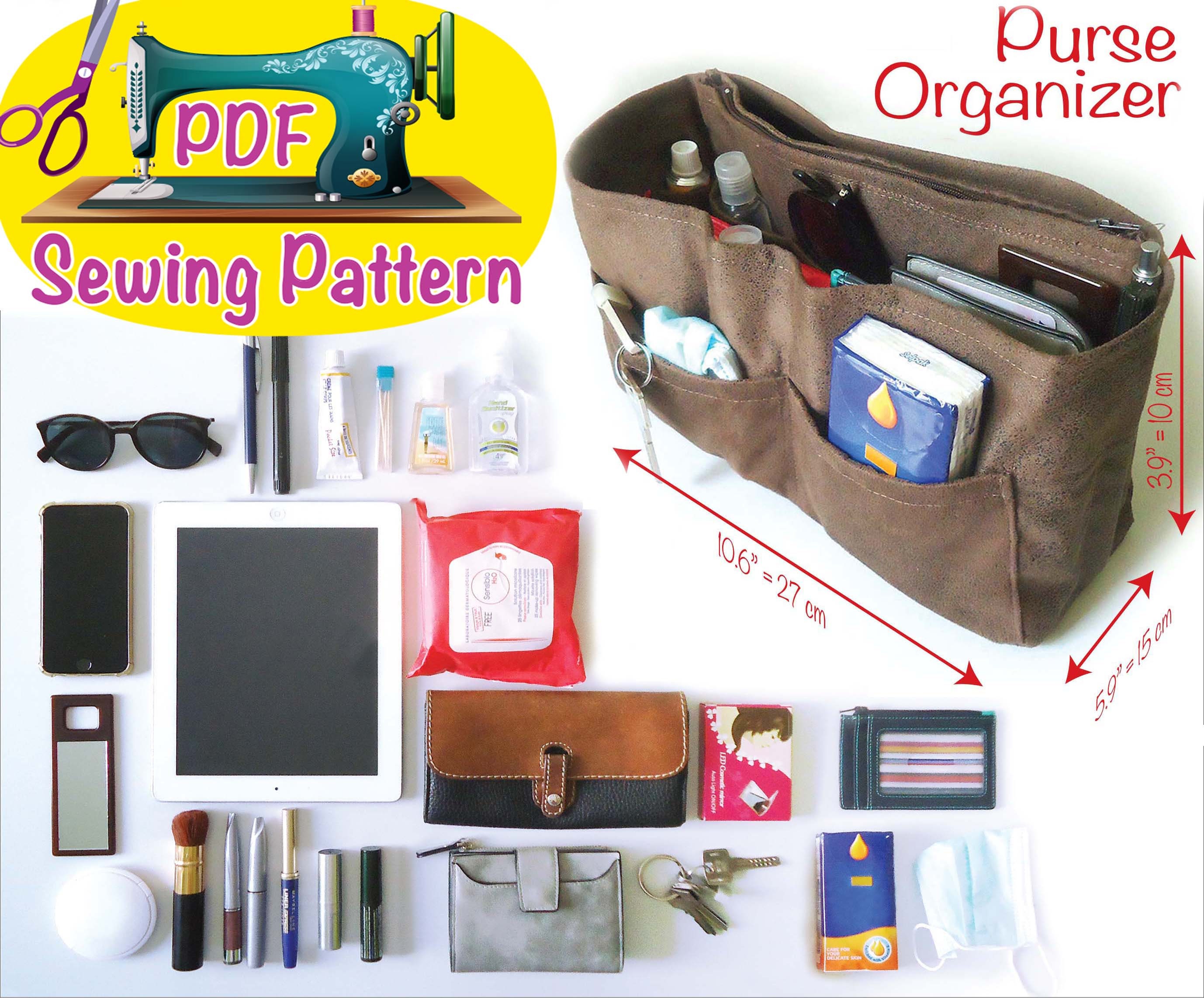 Organizer,Bag Organizer,Insert purse organizer with 2 packs in one