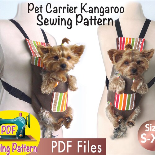 Dog Carrier Simple Kangaroo Pattern Pet Carrier Adjustable Etsy