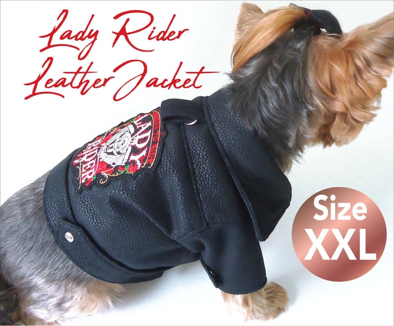 Dog Leather Jacket Pattern, Pet Jacket pattern, Dog winter clothes Pattern, dog clothes sewing pattern, Pet clothes pattern, size XXL. image 4