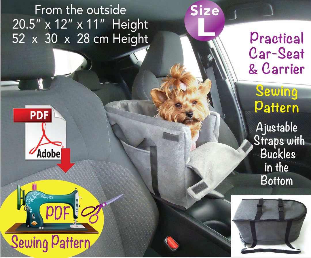 Pet Carrier Car Seat Sewing Pattern, Dog Carrier Car Seat, Practical