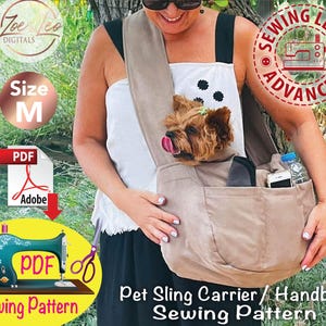 Haustier Hund Katze Sling Schulter Tragetuch Muster, Haustier Crossbody Tragetuch, weiche Hundetrage, Praktische Haustier Tragekorb, Größe M.