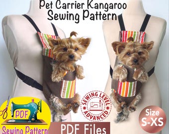 Dog Carrier Kangaroo Pattern: Pet Travel Backpack (PDF Pattern)