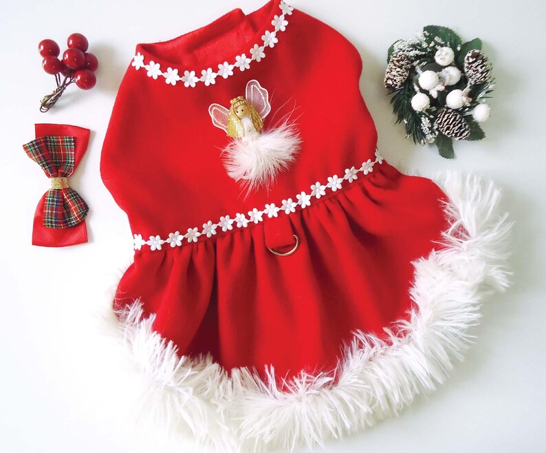 Patroon kerstjurk voor honden, kleding voor huisdieren (pdf-patroon), maat Medium afbeelding 5