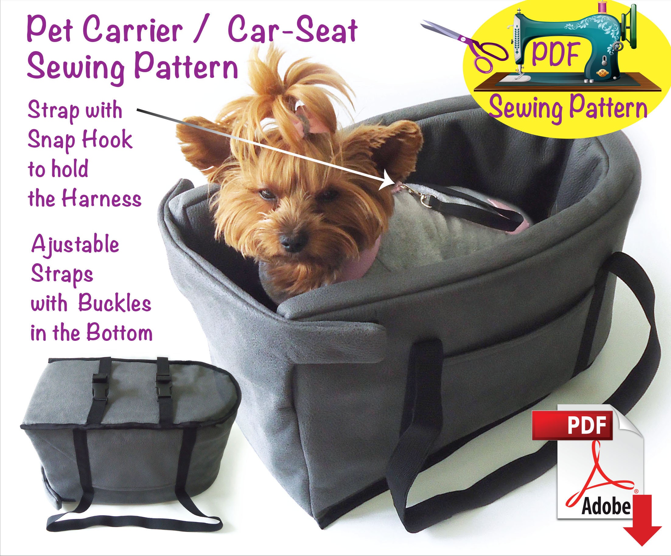 Free sewing pattern for small dog carrier deals
