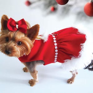 Patroon kerstjurk voor honden, kleding voor huisdieren (pdf-patroon), maat Medium afbeelding 4
