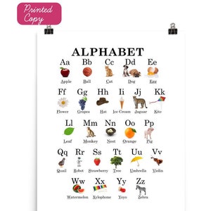 Impresión ? Cartel del alfabeto utilizando ejemplos reales ? Montessori