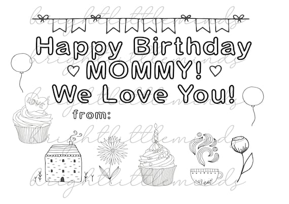 Funny Birthday Cards for Mom From Daughter - Happy Birthday Mom No Gift -  Birthday Card from Daughter, Baby Girl, Mommy, Mom, Mama, Mamma, Mother