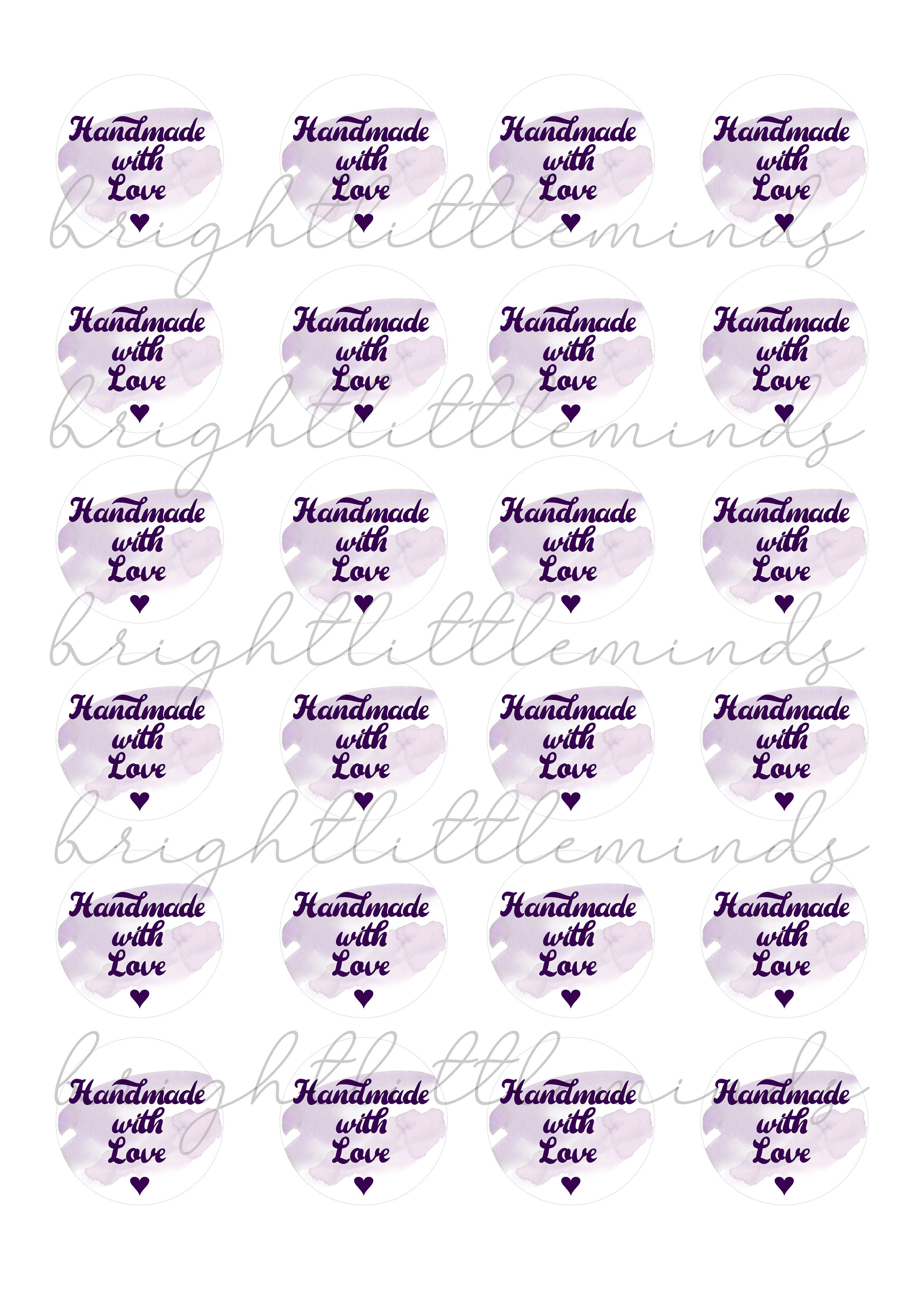 Instant Download | Printable Labels | Hand Made With Love | Etsy Seller ...