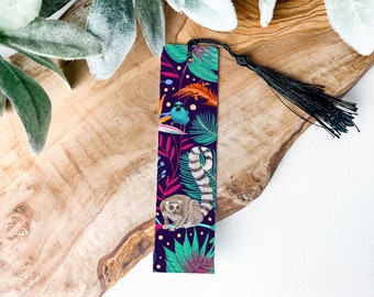 Lemur Bookmark, Gift for lemur lovers, Lemur Gift, Book Lover