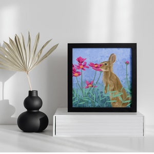 Rabbit Art print, Rabbit Gifts, Nature Lover Gift, Woodland Animal Gift, Letter Box Gift, Animal Lover Gift, Woodland Themed Gift image 4