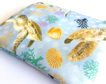 Sea Turtle Coin Purse, Turtle Pouch, Coin Purse, Gift for Turtle Lover, Ocean Gift