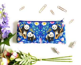 Giant Panda Pencil Case, Zip Pouch, Giant Panda Pouch, Stationery, Giant Panda Gift, Stationery, Stationery Gift