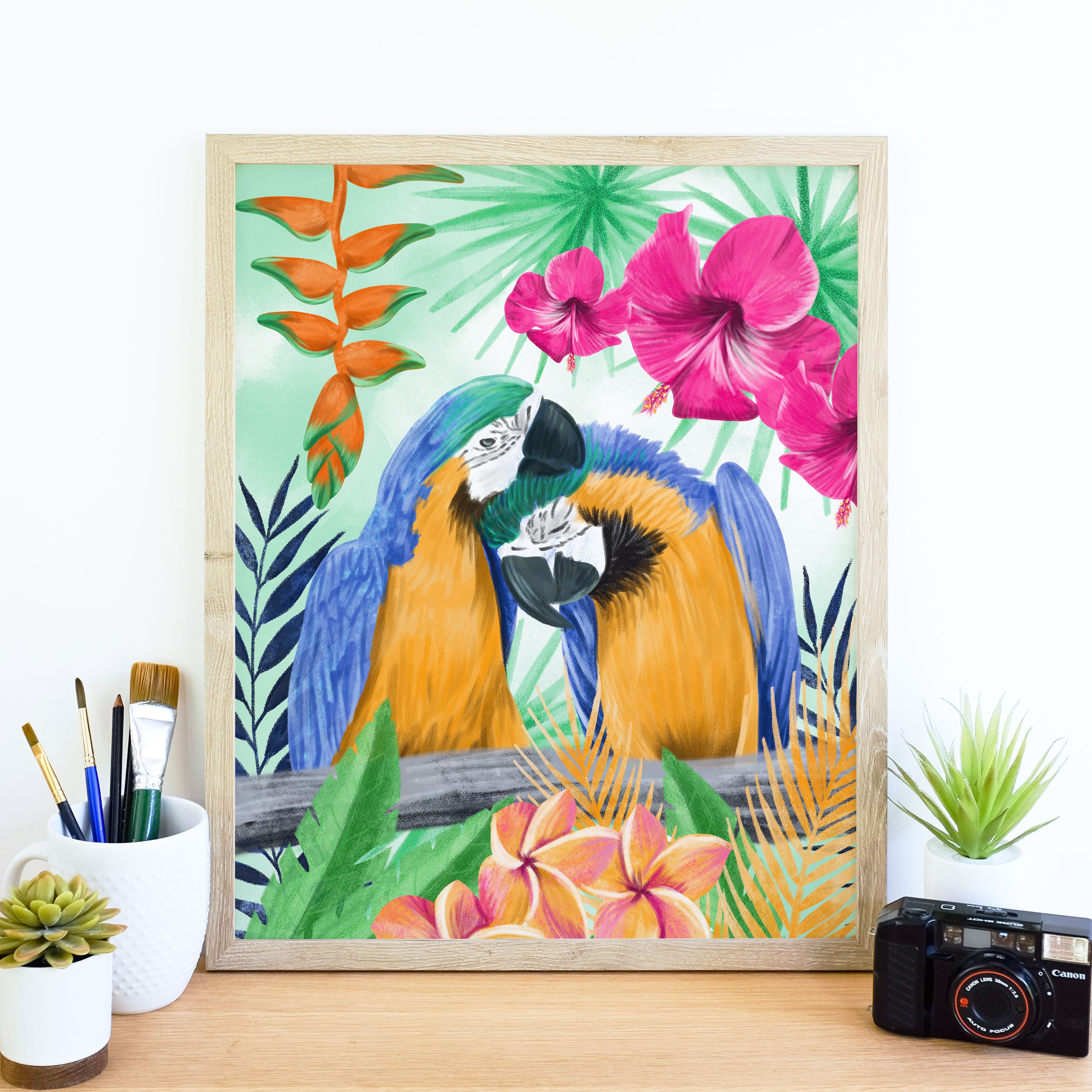 Parrot Art Print Parrot Wall Art Parrot Illustration - Etsy
