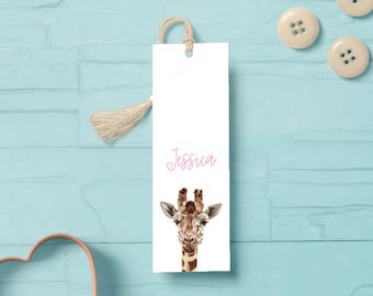 Giraffe Bookmark, Gift for giraffe lovers, Giraffe Gift, Book Lover