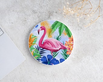 Flamingo Coaster, Flamingo Coaster, Round Flamingo Tile