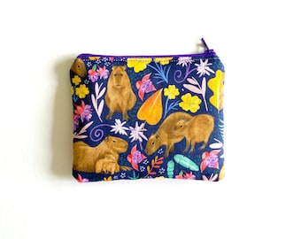 Porte-monnaie Capybara, pochette Capybara, porte-monnaie, cadeau pour amateur de Capybara, cadeau d'Amérique du Sud