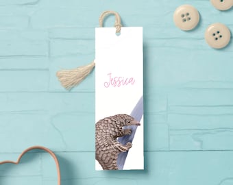 Pangolin Bookmark, Gift for pangolin lovers, Pangolin Gift, Book Lover