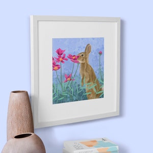 Rabbit Art print, Rabbit Gifts, Nature Lover Gift, Woodland Animal Gift, Letter Box Gift, Animal Lover Gift, Woodland Themed Gift image 3