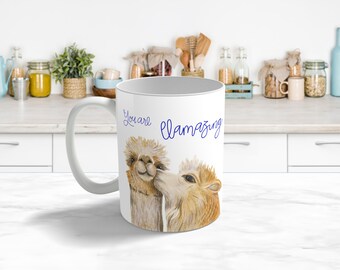 Llama Lovers Gift, Personalised Llama Mug, Gifts for Llama Fans